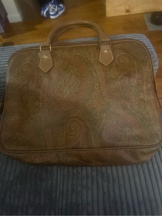 Etro Other - ETRO Brown Paisley Briefcase - luxury vintage
